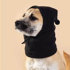 New Dog Hat Winter Warm Pet Cap Solid Color Dog Hat Drawstring Adjustment Casual Pet Headgear