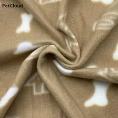 Pet Soft Warm Blanket Microfiber Towel For Dog Bath Puppy Winter Polyester Plush Bone Print Dog Drying Towel Pet Supplies