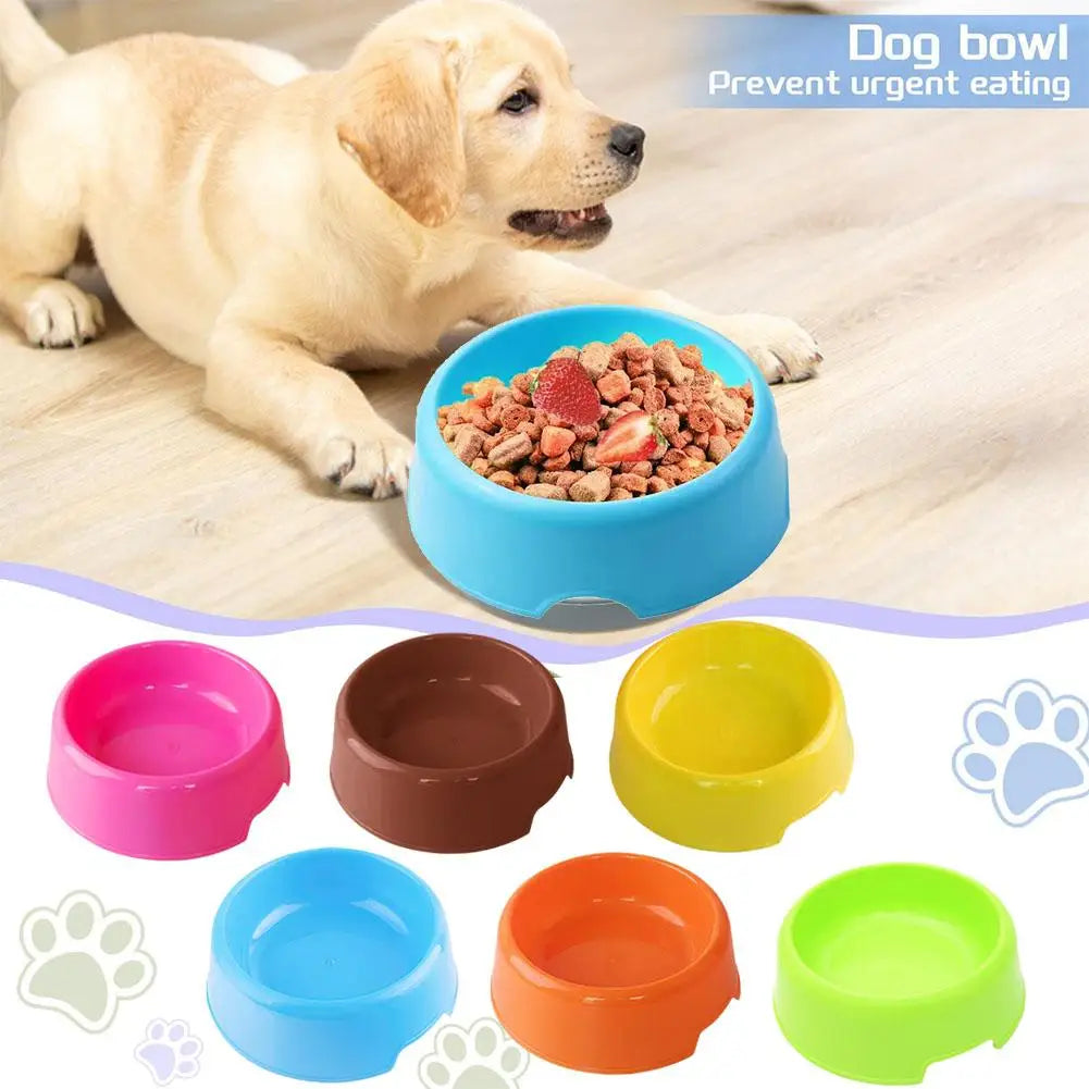 Cute Multi-Purpose Candy Color Plastic Dog Bowls Feeding Pet Feeder Feeding Cat Puppy Food Water Bowls Supplies Dog L3U4