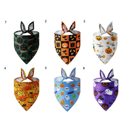 Pet Bib Washable Puppy Neckerchief Festival Ambience Dog Scarf Pet Halloween Bib Cat Bandana Decor Pet Supplies