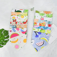 Fashion Hawaiian Style Pet Triangle Scarf Fruit Pattern Adjustable Dog Bandanas Bib Cartoon Soft Dog Neck Scarf for Summer