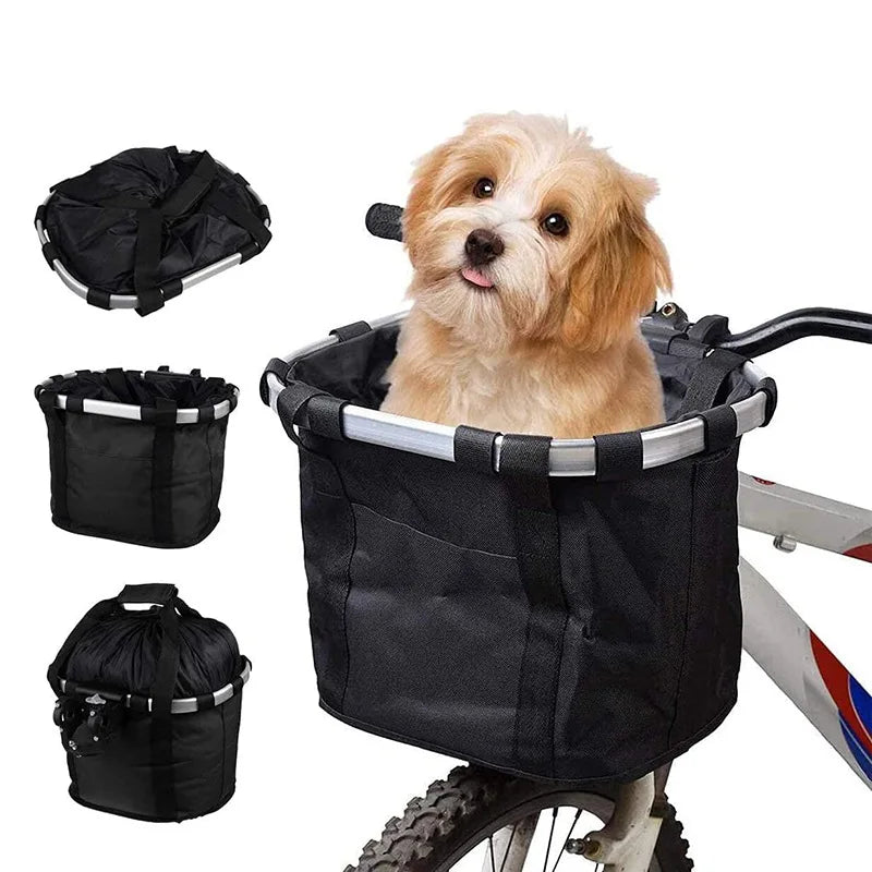 Cat Dog Basket Bicycle Carriers Foldable Pet Handbag for Small Dog Yorkshire Chihuahua Puppy Outdoor Riding Supplies Accessories