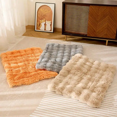 Cat Mat Bed Plush Pet Couch Sleep Pad Winter Beds Pet Cat Floor Pad Soft Sleep Pad for Dog Kitten Soft Sleeping Dog Travel Mat