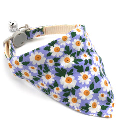 Adjustable Little Daisy Dog Neck Scarf Puppy Breakaway Pet Cat Dog Kitten Collar Bandana Kitten Accessories for Small Dogs