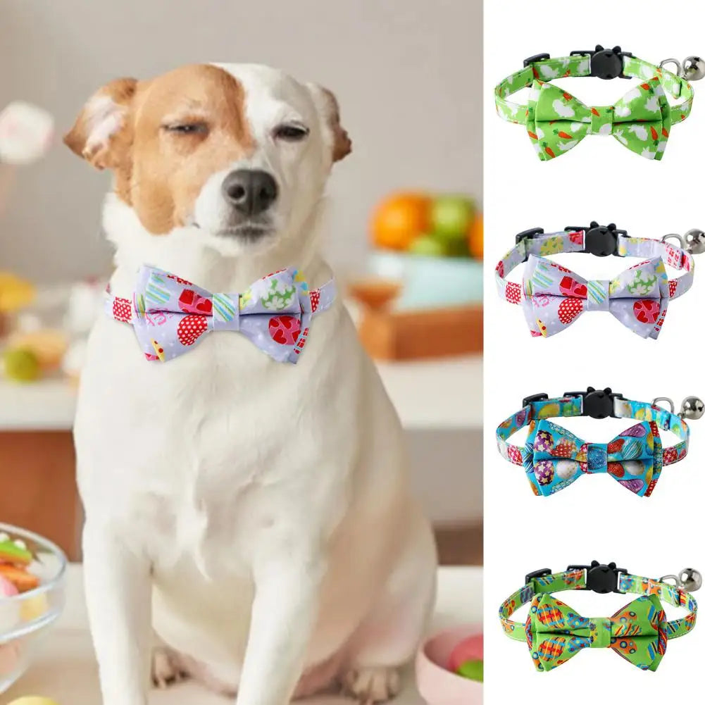 Cat Collar  Fashionable   Pet Neck Bow Breakaway Pet Cats Bow-knot Collar with Bell