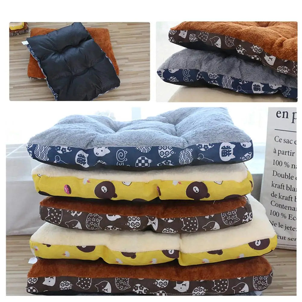 Soft Flannel Pet Mat Dog Bed Winter Thicken Warm Cat Washable Puppy Blanket Dog Supplies Pet Sleeping Cover Lovely Blanket D8C7