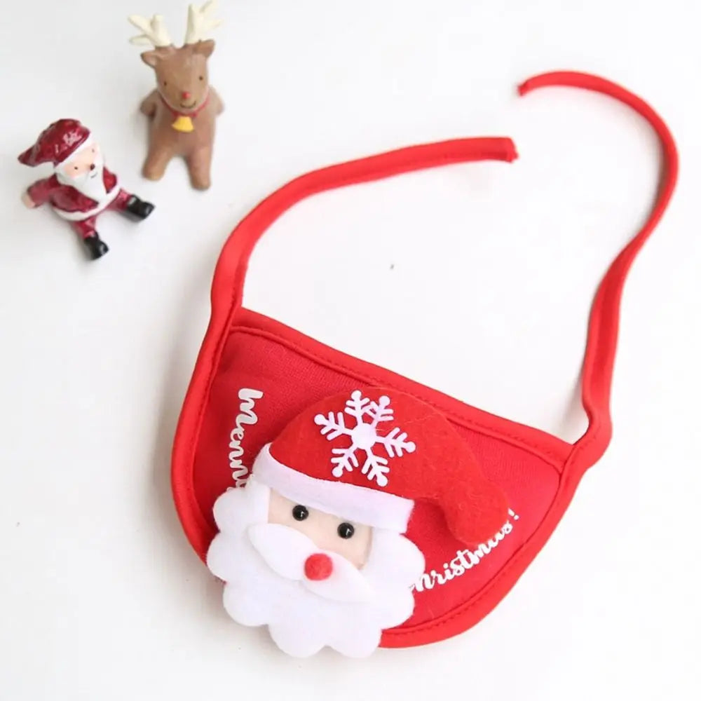 2PCS New Cotton Plush Christmas Pet Hat Headgear Cute Pet Bandana Winter Pet Supplies Dog Cap Christmas