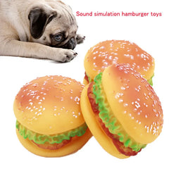 Toys For Dog Simulation Hamburger Shaped Pet Dog Toys Funny Sound Squeak Toy For Dogs Cats Training Playing Chewing fidget toys