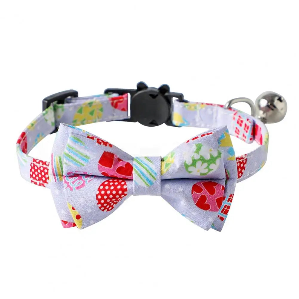 Cat Collar  Fashionable   Pet Neck Bow Breakaway Pet Cats Bow-knot Collar with Bell