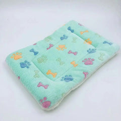 Dog Bed  Pet Blanket Soft Thickened Fleece Pad Bed Mat For Puppy Dog Cat Sofa Cushion Home Rug Warm Sleeping Cover