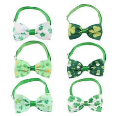 StPatricks Day Pet Bowtie for Cats Dogs Bowknot Collar Festival Party Pet Costume Accessories Kitten Holiday Neckwear