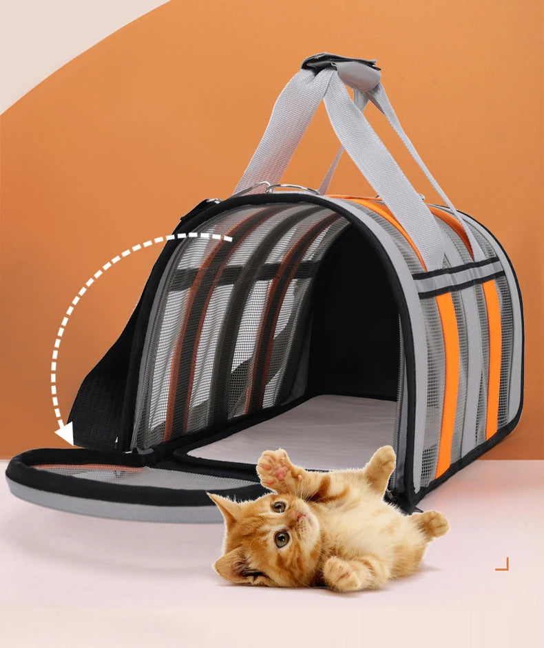 Pet Outing Portable Cat Dogs Handbag Summer Breathable Carrier Travel Puppy Kitten Single Shoulder Bag Pet Carrying Bag Supplie