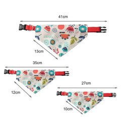 Pet Bandana Triangular Buckle Metal Ring Bow Ties Collar Unisex Fruits Printed Dog Puppy Collar Scarf Bib Pet Supplies