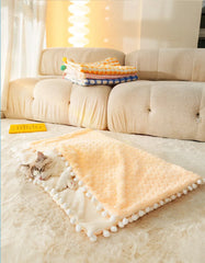 Pet Super Soft Cat& Dog Blanket Warm Cat Blanket Dog Sleeping Pad