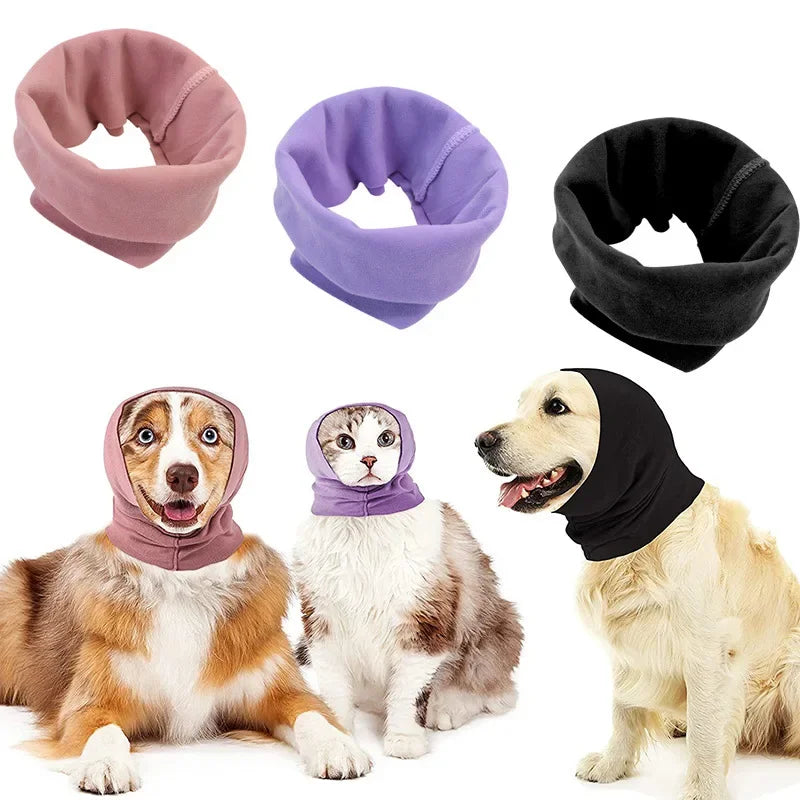 Dog Grooming Earmuff Windproof Noise Cancel Elasticity Soft Scarf Puppy Cat Warm Headband Ear Cover Pet Dog Soothing Headgear