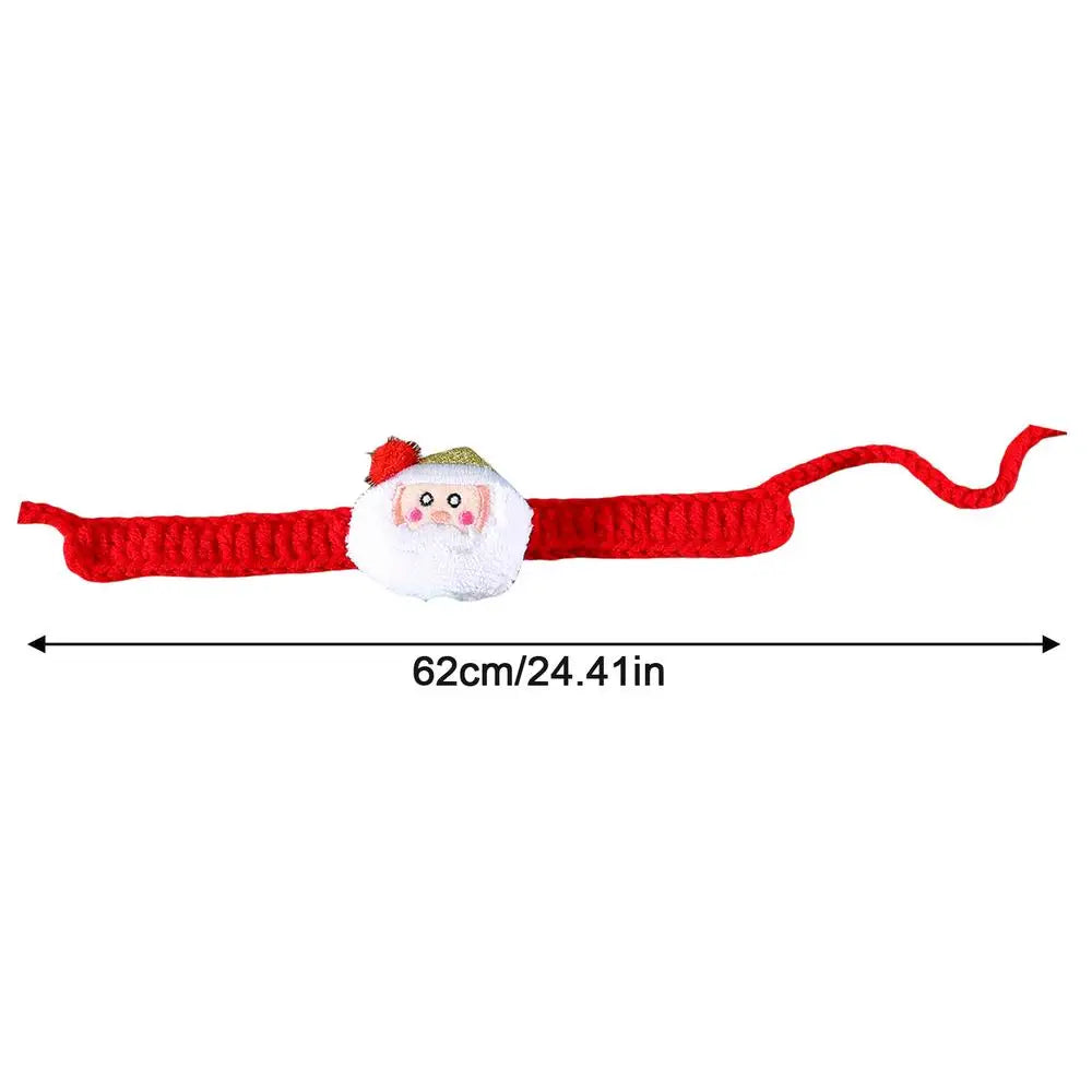 Cat Christmas Scarf Knitted Christmas Pet Clothes Breathable Pet Bandana Festive Pet Scarf For Rabbits Kitten Puppy