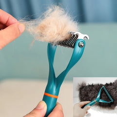 Pet Fur Knot Cutter Dog Grooming Shedding Tools 2-Sided Cat Hair Removal Comb Brush Long Curly Hair Cleaner Comb Pets Supplies