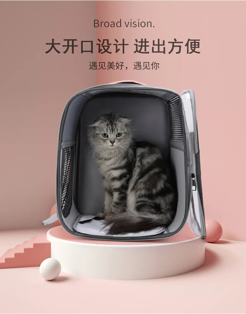 Cat Backpack Carrier Expandable Pet Carrier Backpack for Cats Dogs Small Animals Airline Approved Pet Travel Carrier