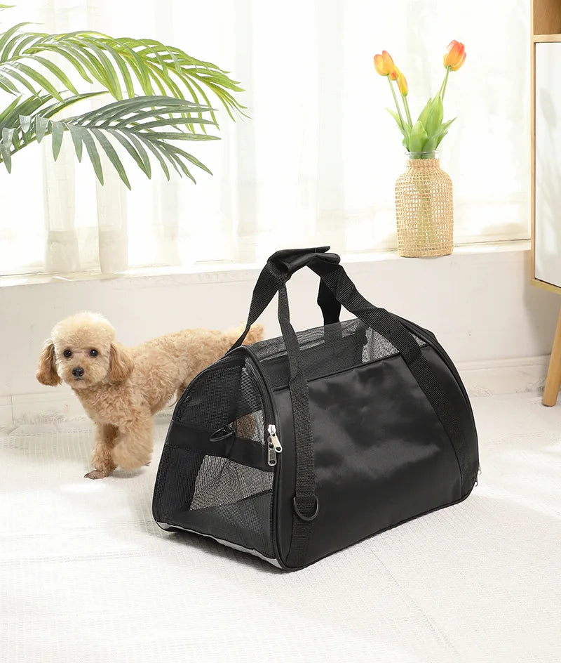 Dog Carrier Bag Soft Side Backpack Cat Pet Carriers Dog Travel Bags Airline Approved Transport For Small Dogs Cats Outgoing