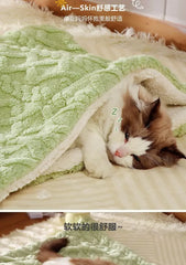 B91317240112Dog mat cat blanket autumn and winter sleeping mat sleeping floor mat, winter warmth pet supplies universal bedding