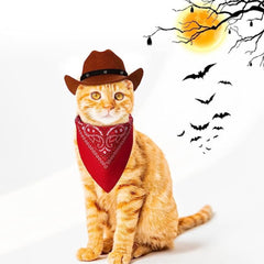 Pet Dog Cowboy Hat Headgear Cat Funny Headwear Adjustable Pet Caps for Small Animal Party Gifts Photography Prop Cosplay Costume