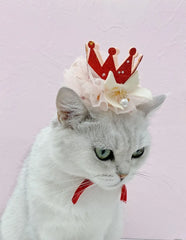 New Pet Birthday Crown Party Lace Hat Cat Dog Rabbit Decoration Sequin Princess Tiara Christmas Gift Hat Puppy Accessories