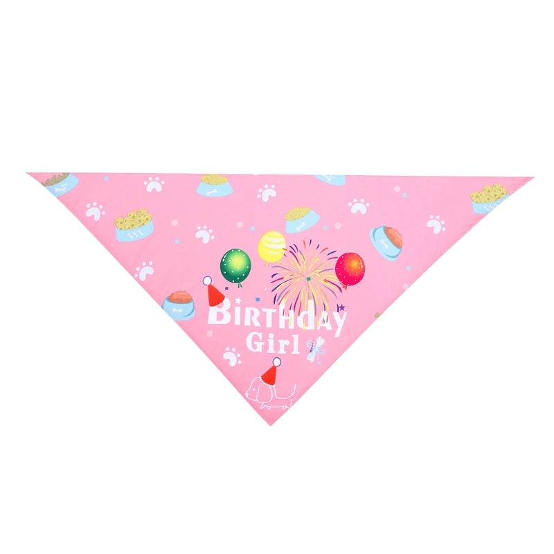 Dog Birthday Bandana Hat Set Dog Birthday Party Supplies Dog Bandana Boy Girl Puppy Birthday Hat Scarf for Small Medium Dog Pet