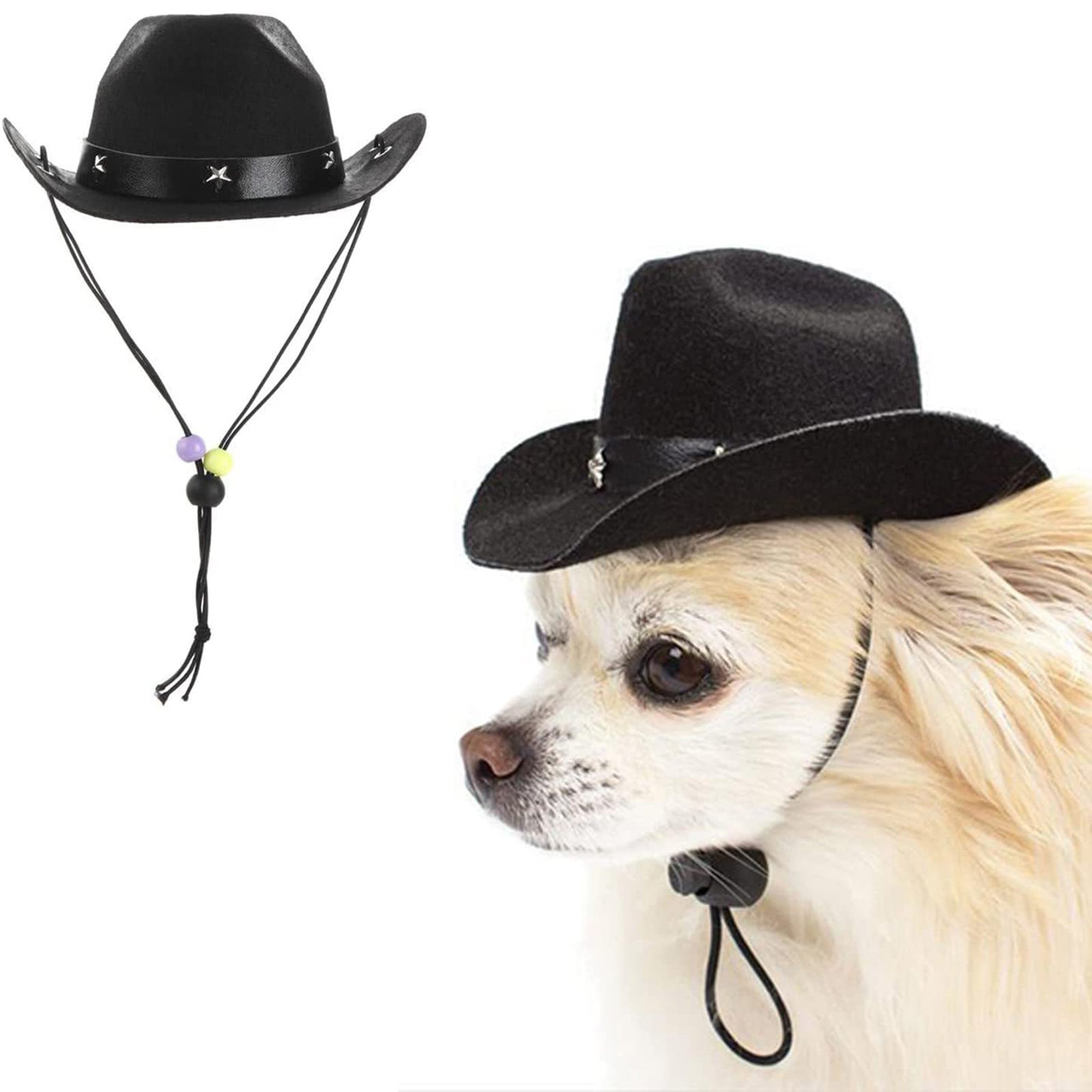 Pet Dog Cowboy Hat Headgear Cat Funny Headwear Adjustable Pet Caps for Small Animal Party Gifts Photography Prop Cosplay Costume