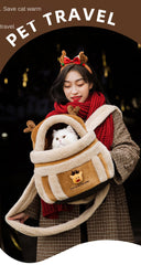 New Dog Carrier Bag Thickened Pet Outgoing Portable Strap Chest Backpack Free Hands Warm Backpack In Winter for Kitten and Puppy