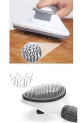 Automatic cleaning pet brush cat dog feather collector comb