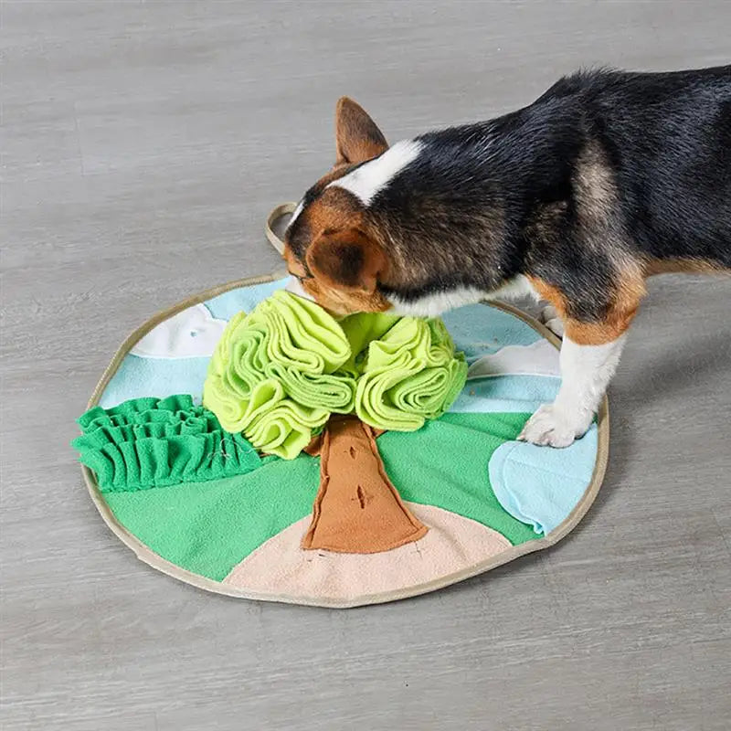 Round Dog Snuffle Mat Pet Leak Food Anti Choking Mat Cat Dog Training Blanket Nose Work Toy Pet Slowing Feeding Intelligence Mat