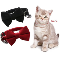 Adjustable Pet Collar With Bell And Stylish Bow Tie, Breakaway Cat Collar, Cat Decoration Necklace, Perfect For Cats And Puppies