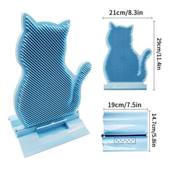 Massage Cat Comb with Catnip, Soft Pet Brush for Cats, Self Groomer, Rubs the Face, Tickling Comb, Grooming Tool