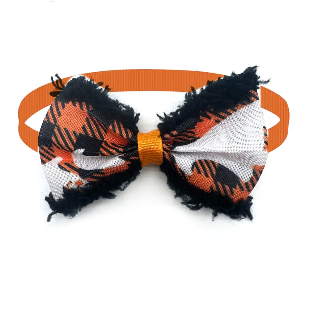 50 Pcs Halloween Pet Dog Ties Pet Dog Necktie for Small Dog Cat Pet Puppy Collar Halloween Dog Bow Ties Holiday Supplies