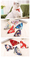 Adjustable Cat Bandana Collar Bow Tie Kitten Dog Cat Scarf Triangular Puppy Bandana Cats Necklace Scarf CatS Bibs Accessories