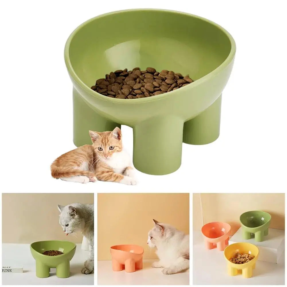 Food Bowl Color Thick Legs High Feet Stable Water 4-color Drop Eat Bowl Pet Food Food Dish Anti Grade Supplies D Z9i6