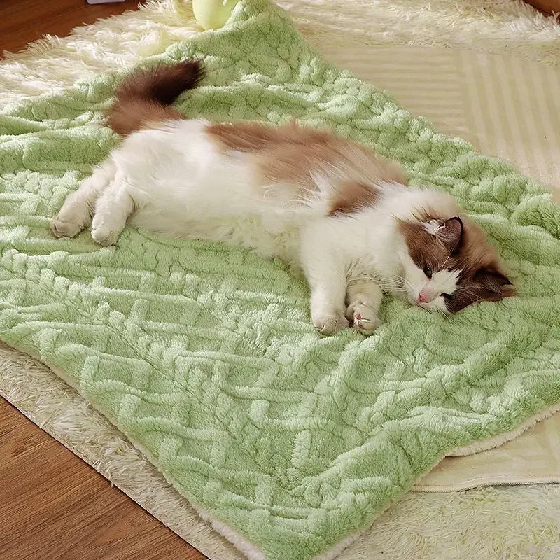 B91317240112Dog mat cat blanket autumn and winter sleeping mat sleeping floor mat, winter warmth pet supplies universal bedding