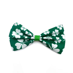 New Style ST Patrick's Day Dog Bow Ties Sliding Dog Bow Tie Cloth Collar Clover Pattern Holiday Accessories Green Pet Bow Tie