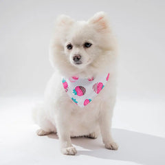 Pet Bandana Triangular Buckle Metal Ring Bow Ties Collar Unisex Fruits Printed Dog Puppy Collar Scarf Bib Pet Supplies