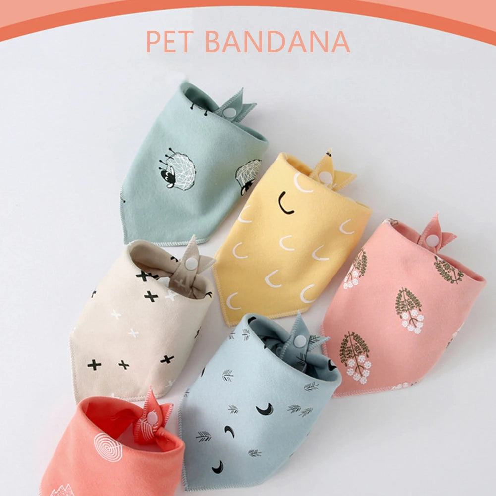 Dog Bandana Small Pet Bandana For Dog Cat Cotton Washable Ties Collar Scarf Pet Triangular Bandage Grooming Costume Accessories