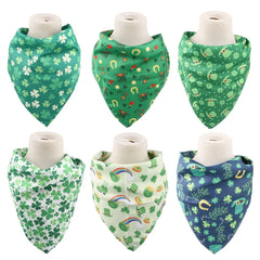 Irish Festival Party Dogs Bandana Dogs StPatricks Costume NeckScarf Collar Holiday Dress Up Dogs Floral Printed Bandanas