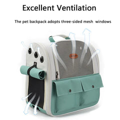 Pet Cat Backpack Portable Small Dogs Outdoor Carrier Cat Travel Bag Foldable Ventilated Design Large Cats Dog Backpack Carrier