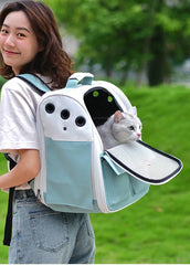 Pet Cat Backpack Portable Small Dogs Outdoor Carrier Cat Travel Bag Foldable Ventilated Design Large Cats Dog Backpack Carrier