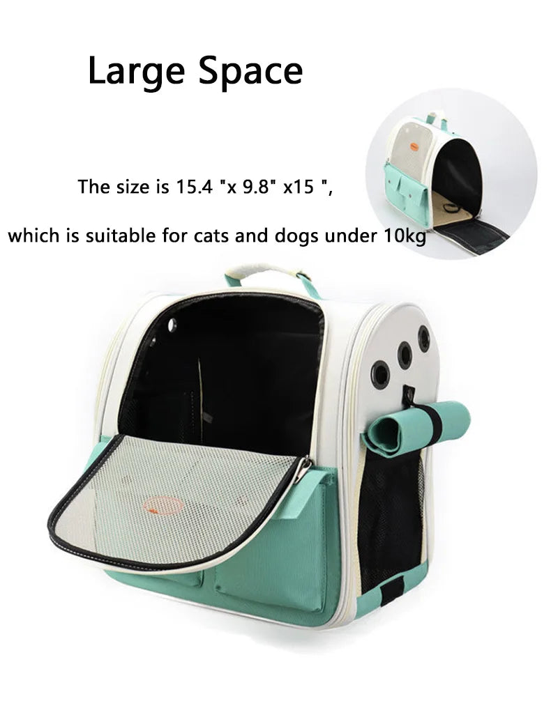 Pet Cat Backpack Portable Small Dogs Outdoor Carrier Cat Travel Bag Foldable Ventilated Design Large Cats Dog Backpack Carrier