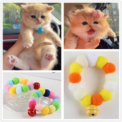 Puppy Cute Bell Pendant Necklace Fur Ball Collar Cat Collar Pet Accessories