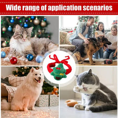 Cat Christmas Scarf Knitted Christmas Pet Clothes Breathable Pet Bandana Festive Pet Scarf For Rabbits Kitten Puppy