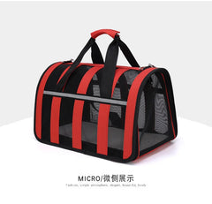 Solid Colour Large Capacity Pet Bag Outdoor Portable Bag Breathable Cute Pet Bag Fashion Foldable Pet Handbag