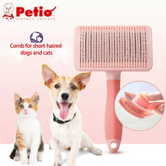 Petio Dog Cat Self Cleaning Comb Pet Hair Remover Brush For Dogs Cats Grooming Tools Pet Dematting Comb Dog Accessories Supplies