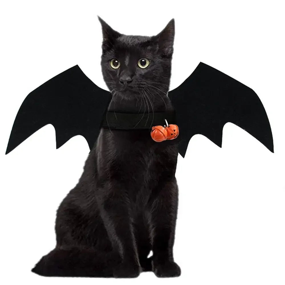 Christmas Small Pets Clothes Hat Scarf Bat Wings Cloak Bib Funny Cat Dog Cosplay Costume for Xmas Party Kitten Puppy Costumes