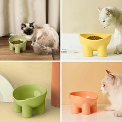 Food Bowl Color Thick Legs High Feet Stable Water 4-color Drop Eat Bowl Pet Food Food Dish Anti Grade Supplies D Z9i6